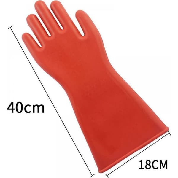 Elektrikerhandsker, elektriske isolerende handsker, 12kV gummiisolerende handsker til elektrikere, 40×18cm