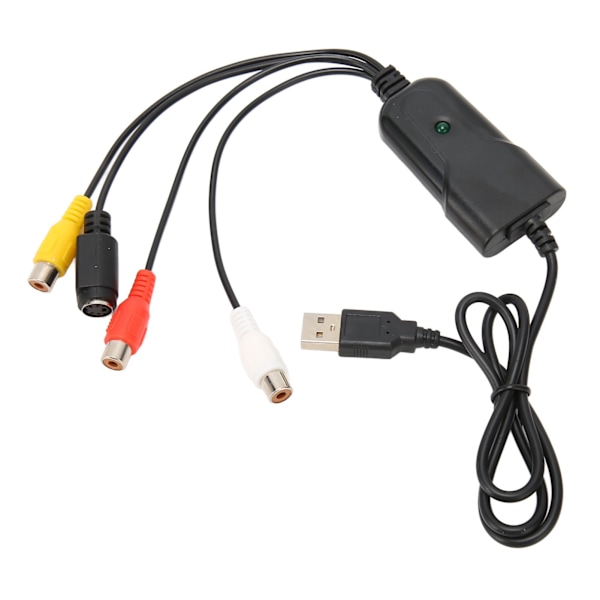 Videoinspelningskort RCA till USB Ljud Video Konverterare VHS DV VCR Hi8 DVD till Digital Konverterare för Windows för OS X