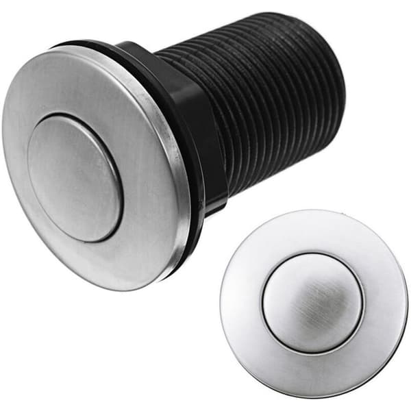 Pneumatisk trykknapkontakt til badekar, spa, affaldskværn, affald, sort, 34 mm, SEMAket, sort