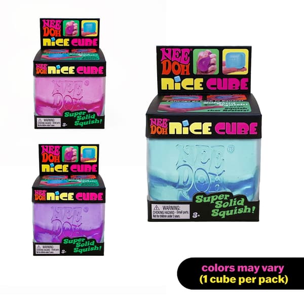 Needoh Nice Cube Stressipallo & Fidget-lelu sininen blue