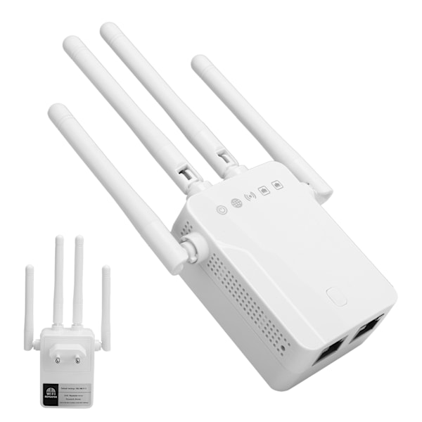 2.4GHz 300Mbps Trådlös Repeater 4 Externa Antenner WiFi Räckviddsförlängare ZF-3Z06 100-240V