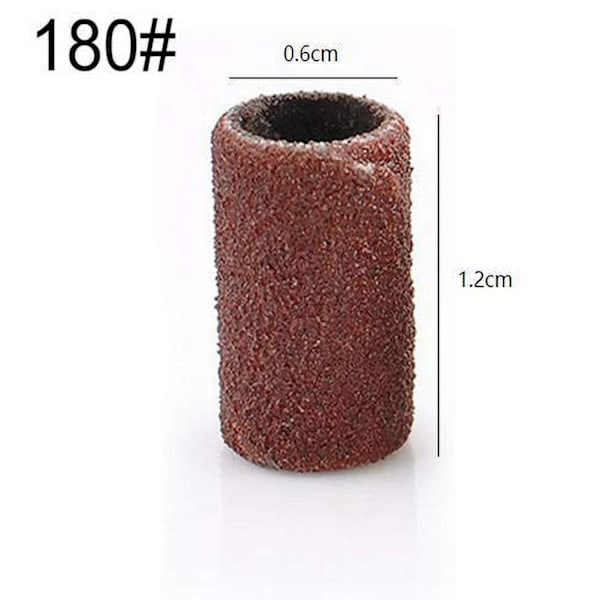 Professionella slipband, elektrisk nagelborr manikyr pedikyr tillbehör set, #180 korn, 100 st, multifunktionella nagelkonstverktyg för salong & hemmabruk,