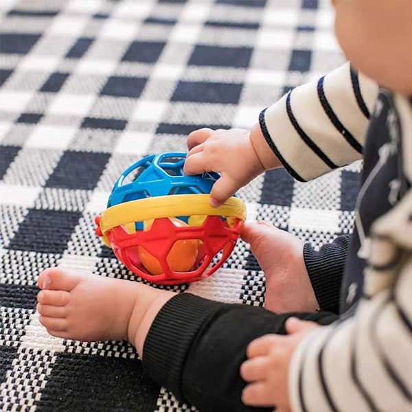 Lättgreppad Leksak, Sensorisk Stimulering Utvecklingsleksak För Spädbarn, Flexibelt Rammaterial Finmotorik, Grepp & Snurr Oball Orsak Och Verkan