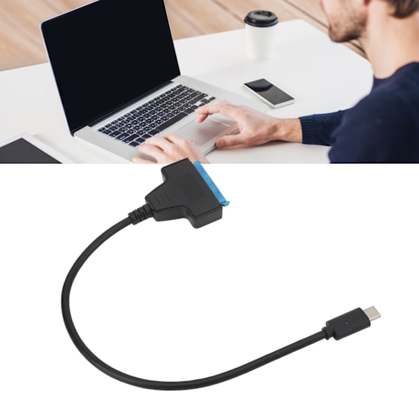 SATA till USB 3.1 Typ C Adapterkabel Stöd UASP 6Gbps Hårddisk Konverteringskabel för 2.5 Tum HDD SSD