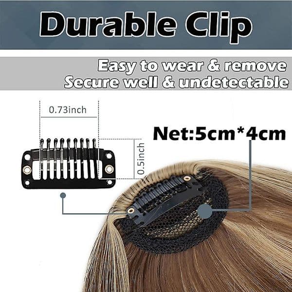 Clip In Hår Lugg Extensions Fransk Hår Lugg Stilfull Hår Lugg Hårdelar svart 28cm black