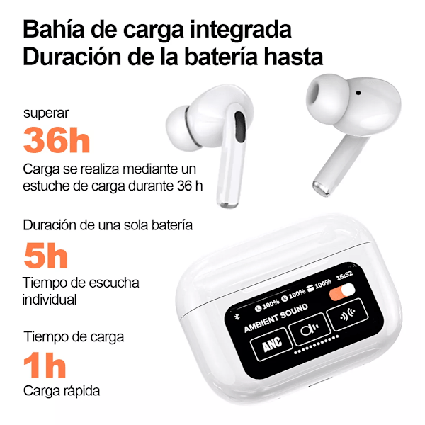 Bluetooth In-ear Hörlurar med ANC Brusreducering