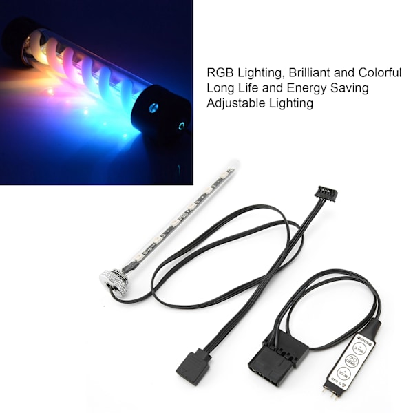 Akvarielampa Justerbar Fullfärg RGB Dator Vattenkylning Tanklampa LED Rörlampa