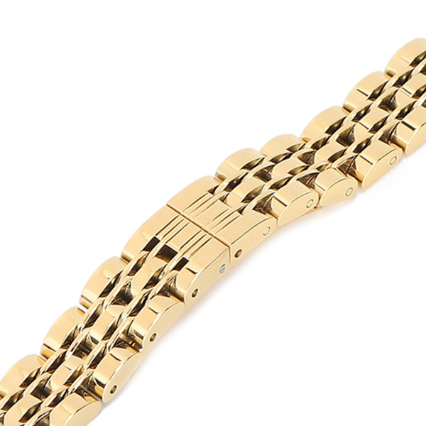 10mm rostfritt stålarmband ersättning klockarmband rem tillbehör för urmakare (guld)