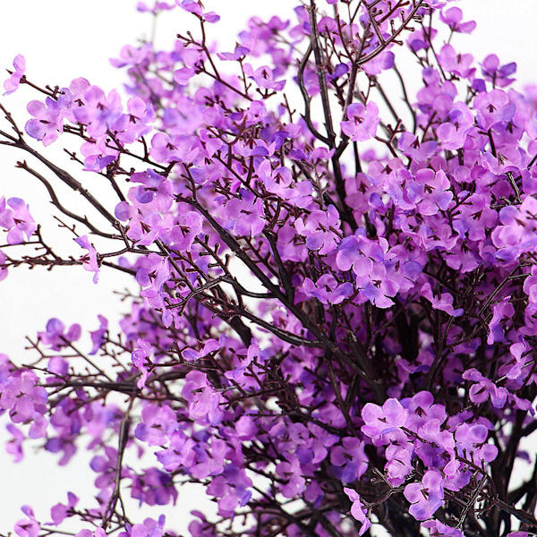Pust Stoff Klut Kunstige blomster 6 Bunt Europeiske falske silkeplanter Dekor Bryllupsfest Dekorasjonsbuketter Real Touch DIY Hjemmehage (Høst) Purple-6pcs