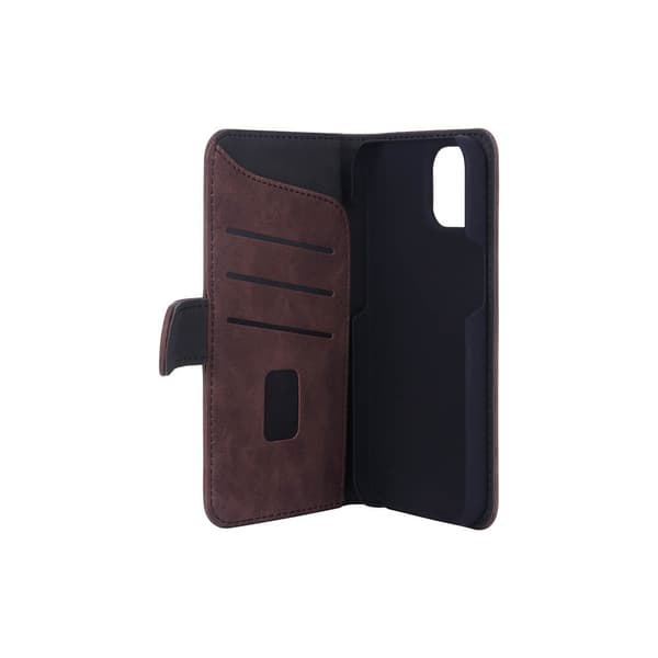 Mobildeksel 3 Kortspor Brun - iPhone 13/14/15[TT] Brun PU skinn
