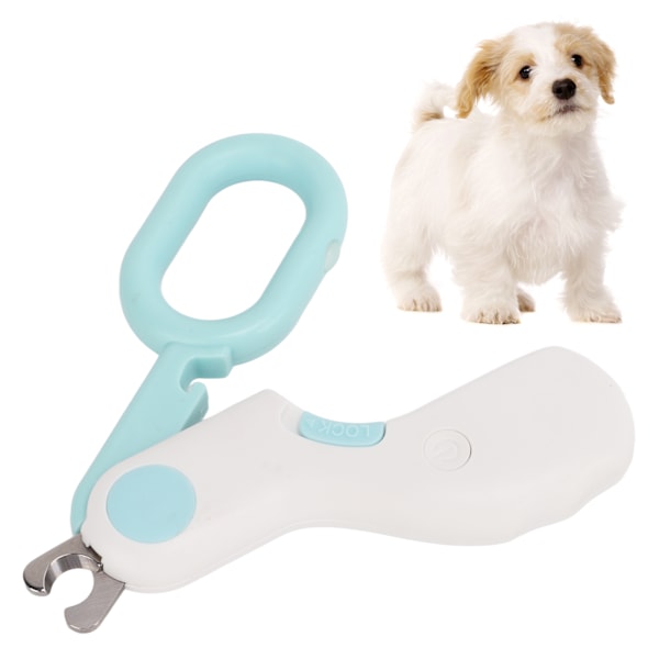 Pet Nail Clipper Mini Professional Safe Dog Nail Trimmer with LED Light for Kitten Puppy RabbitsBlue