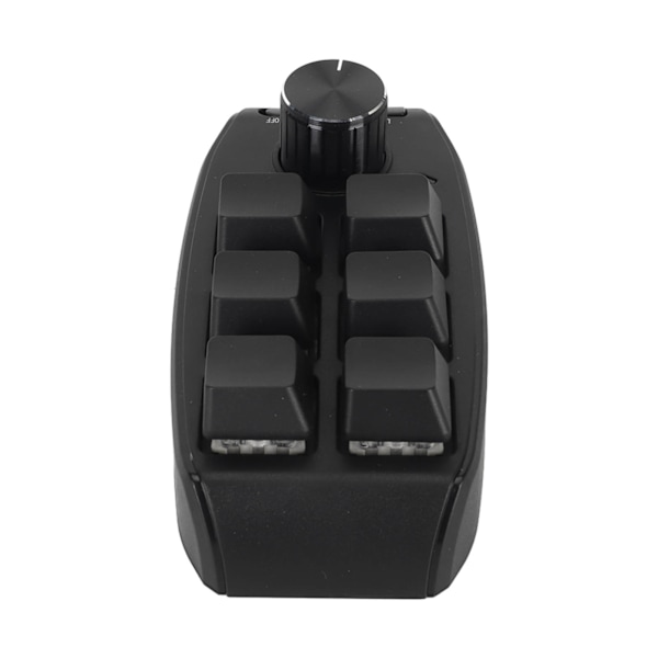 Mini Keypad 6 Tangenter 1 Vred Röd Brytare Mekanisk Plug and Play Programmerbar Keypad för Spel Kontor Media