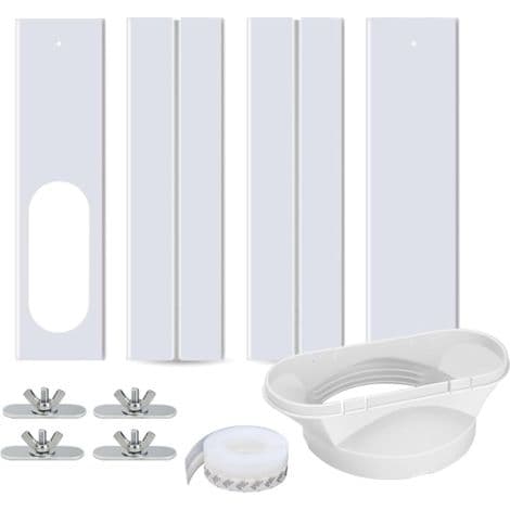 Vindueskit til Aircondition - Justerbart PVC-panel 43cm - Universaladapter til Bærbar Aircondition - 4 Dele