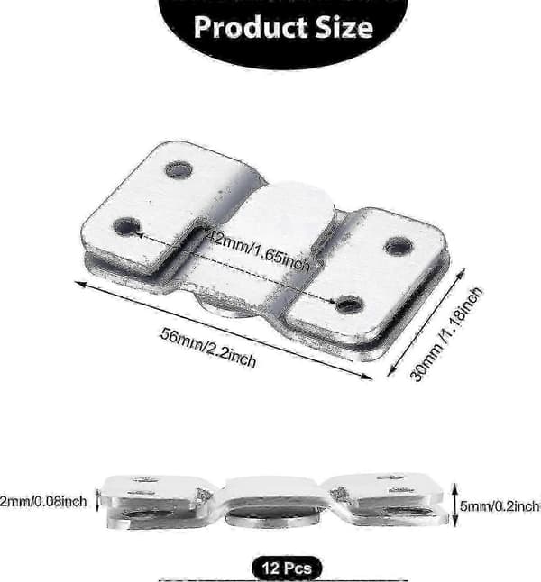Sänggavel Väggfästen, 4-pack Infällda Z-klämmor för Möbler & Speglar
