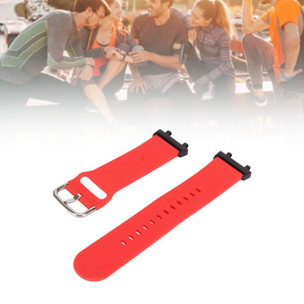 Soft Silicone Watch Strap Adjustable Replacement Band Accessory Fit for Amazfit T Rex 2 Smart Watch Red