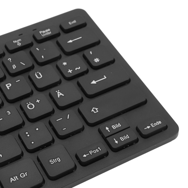 78 Tangenter Språk Ultratunt Tangentbord Plug and Play Stänksäkert USB-Kabelanslutet Kompakt Tangentbord för Engelska Tvåspråkiga Användare Tyska (QWERTZ Layout)
