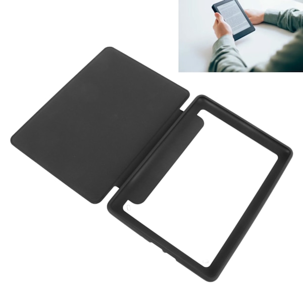 Fodral för Kindle Paperwhite PU Läder Akryl Exakta Utskärningar Auto Sleep Wake Skyddsfodral för Kindle 11:e Generationen Mörkblå