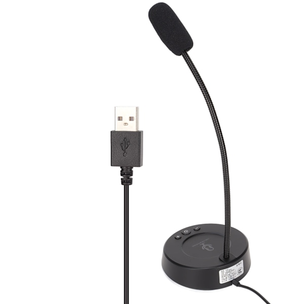 Skrivbordsmikrofon Brusreducering 360 Graders Metallslang Anti-interferens RGB USB Datormikrofon för Kontorsmöten