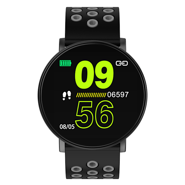 W8S Ultratunn Rund Skärm TPU-armband Puls Blodtryck Smart Armband
