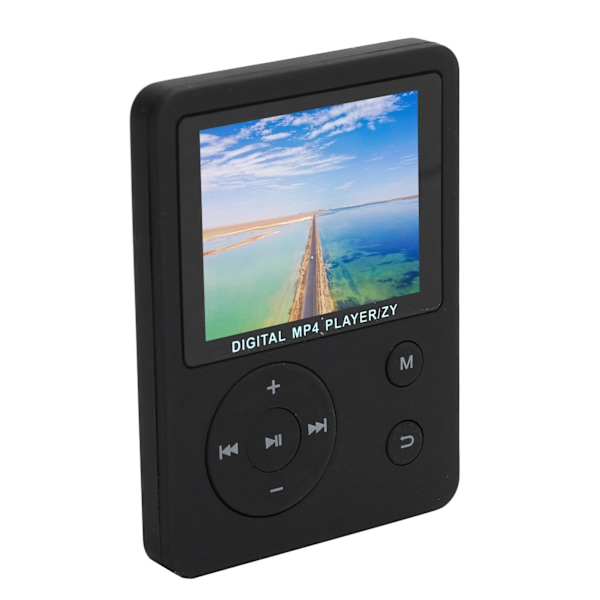 Bärbar 1,8-tums LCD-skärm MP4-spelare Radio Mini Musikspelare E-bok Ljudinspelare