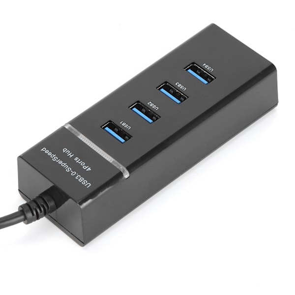 USB 3.0 HUB 4 Portar Höghastighets Slimmad Lättviktig Hot Plug USB-splitter för Windows / OS X / Linux