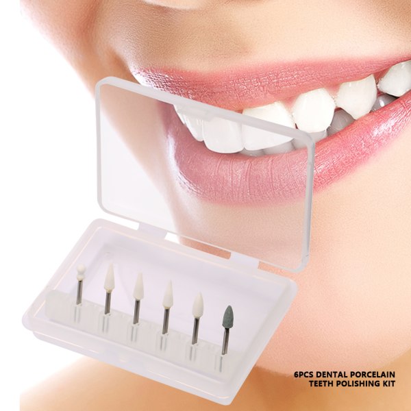 6st tandpolerare för tandpolerare av porslin. Oral höghastighetsrestaureringsverktyg