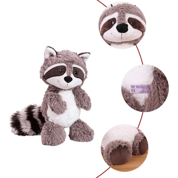 Tvättbjörn Plysch Gosedjur, 25 cm, Bärnstensfärgade Ögon, Realistisk Design, Mjuk & Gosig, Perfekt Julklapp Till Barn