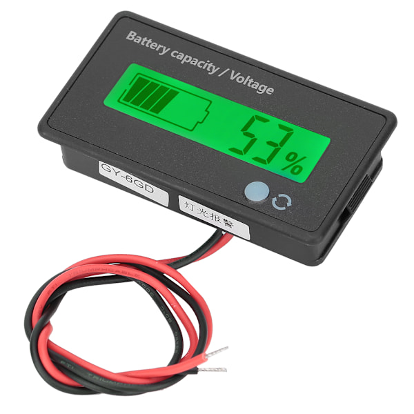 GY-6GD PCB HTN Batterikapacitetsmonitor Indikator LCD-display med Blinkande Alarm 12-84V Grön