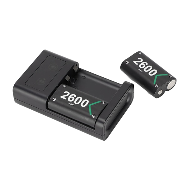 Laddstation för Handkontroll Dubbel Laddning Uppladdningsbar 5V DC Gamepad Batteriladdare med 2-färgs LED-indikator för Xbox