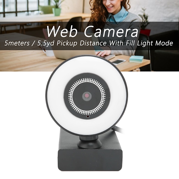 Webbkamera 1080P HD 30FPS USB2.0 Dator Kamera Inbyggd Mikrofon för Videokonferenser Webbsändningar
