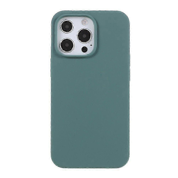 For iPhone 14 Pro-deksel Solid silikon støtsikkert telefonbakdeksel[TT] Blackish Green