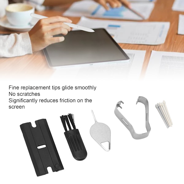 4 Set Stylusspetsar för Galaxy Tab S9 S9+Plus S9 Ultra S9 FE Smidiga Stylusersättningsspetsar Vit Grå