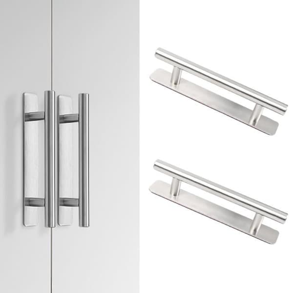 2-pakning selvklebende aluminiumshåndtak 150 mm, sølvfinish