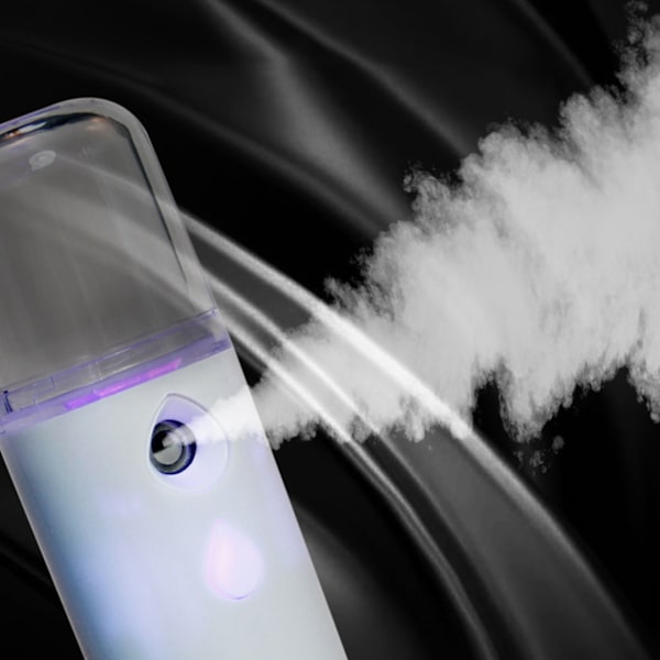 Nano ansiktsmistspray ABS-hölje fickstorlek USB-laddning vatten ansiktsfuktare för hydrering vit