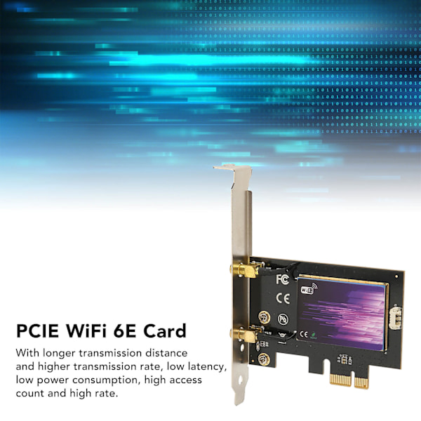 WiFi 6 PCIE Trådlöst Nätverkskort 3000Mbps Trippelband 2.4G 5.8G 6E PCIE WiFi 6E Adapterkort för Spelstreaming