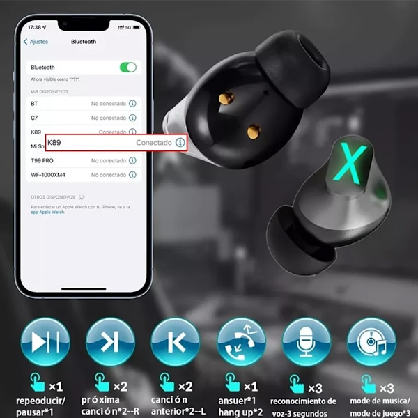 K89 Bluetooth Sport Hörlurar med Brusreducering