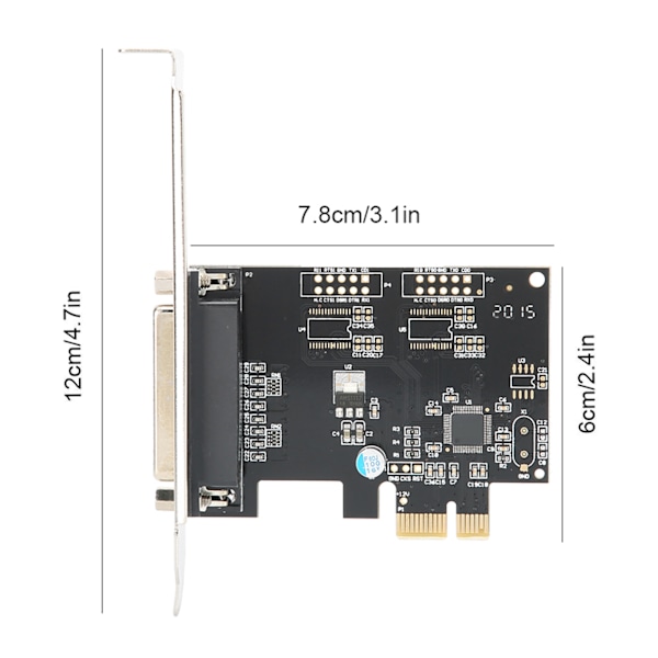 PCIE til parallelportkort Printport LPT PCI-E LPT-printerkortadapter DB25