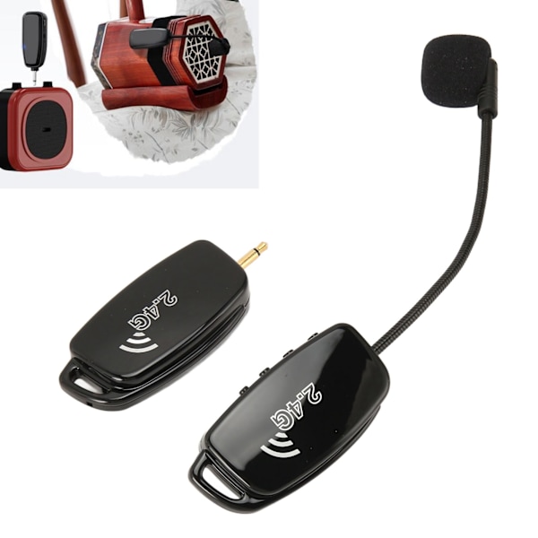 Erhu Mikrofon 2.4G Trådlös Anti-Interferens Plug and Play Brusreducering Violinmikrofon Pickup för Instrument