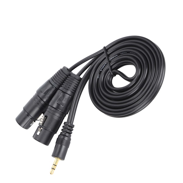 3,5 mm kontakt till dubbel XLR hona mikrofonkabel Anslut kondensatormikrofon ljudkabel
