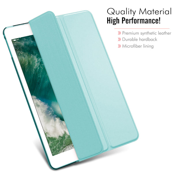 Tunt smart case speciellt designat för iPad Mini 5 tum 7.9, flexibel TPU cover med gummibeläggning, automatisk sömn/väckning och visning/skrivning Mint Green
