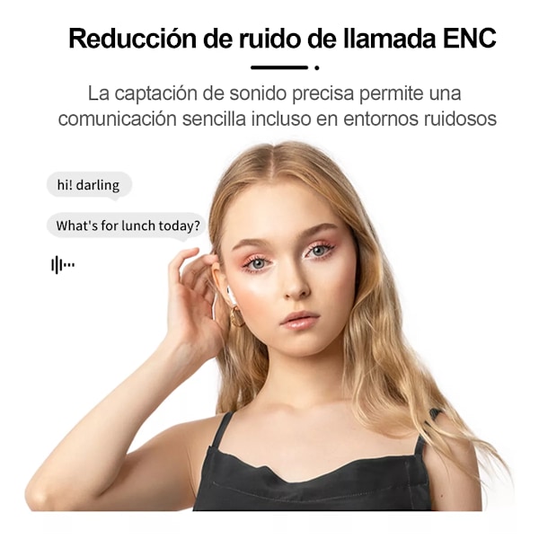 Bluetooth In-ear Hörlurar med ANC Brusreducering