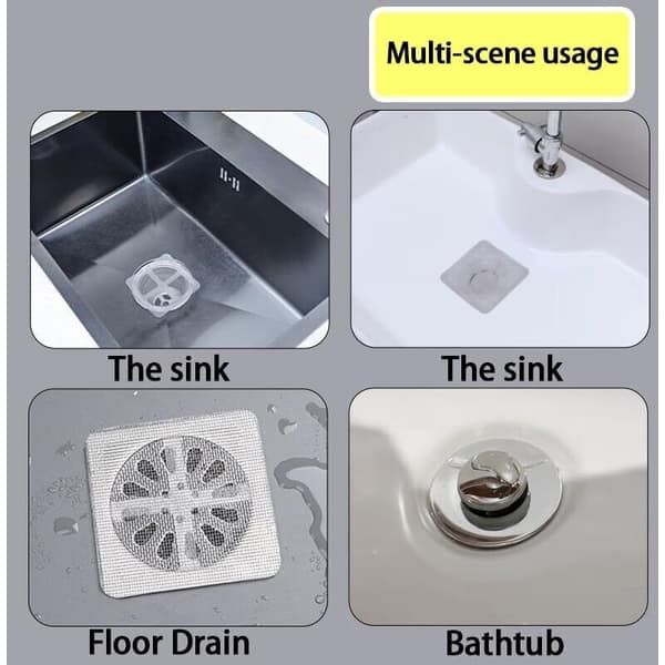 50-pack Disposable Shower Drain Hair Catcher Stickers, Drain Protector