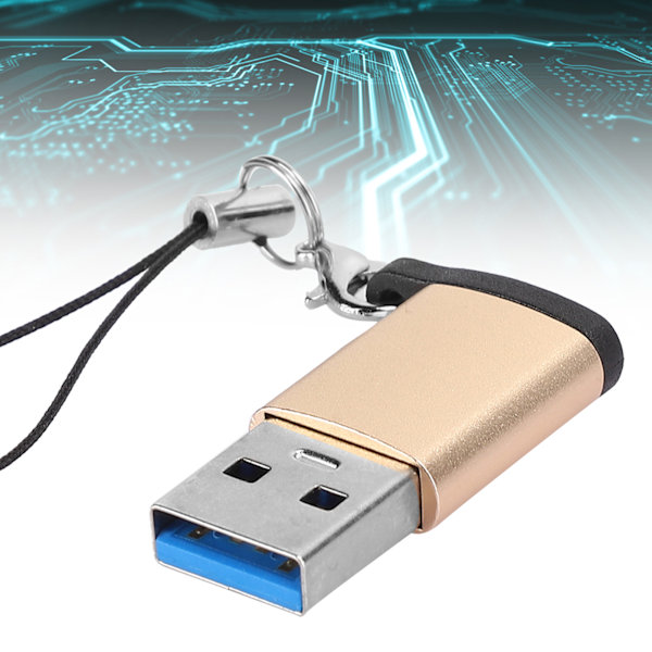 3 st USB3.0 till Typ C3.1 Hona Adapter Snodd Elektronisk Överföringskontakt (GuldSnodd)