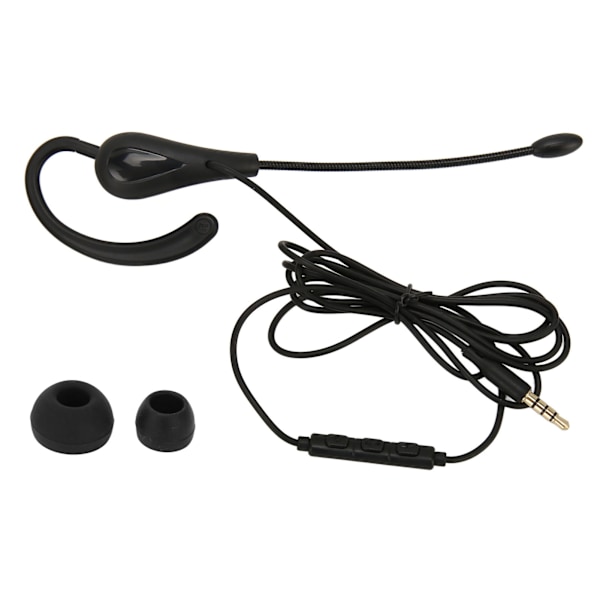 Enkelsidigt headset med mikrofon, trådbundet, brusreducerande, lätt monauralt headset för callcenter, kontor, 3,5 mm