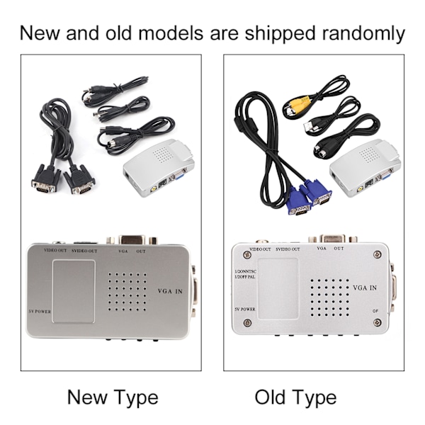 Universal PC-omvandlare Box för Dator Laptop PC VGA till TV AV RCA Signaladapter
