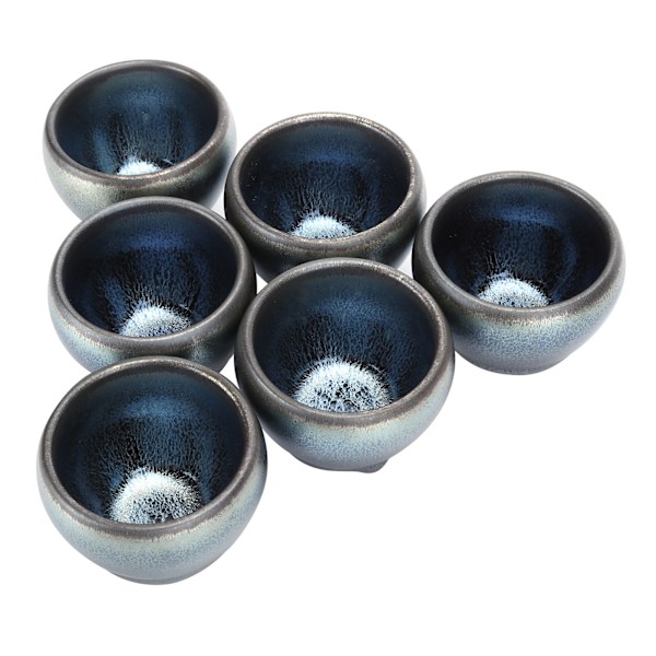 6 st/set Tekoppar Keramiska Koppar Kung Fu Teservis Dryckestillbehör för Heminredning Blå Typ