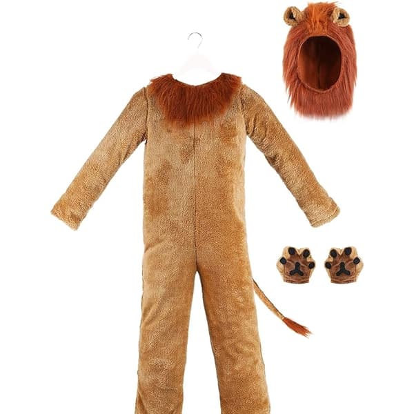 Løve-kostume til børn til Halloween, Den vilde konge af junglen Adults 170cm