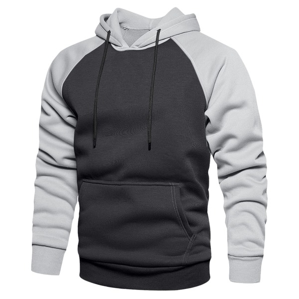 1 STK mænds sweatshirt - mørkegrå dark gray XL