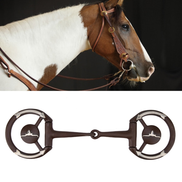 Horse Chew Antik Western Bit med Gs Trims Mun Med Koppar Inlay