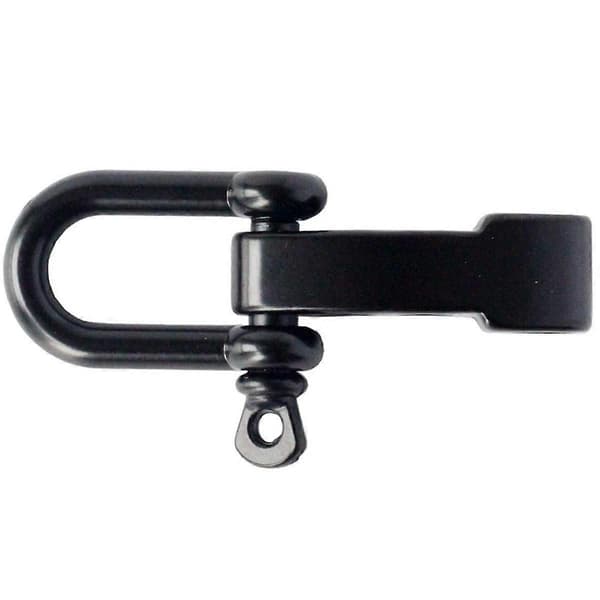10 stk. Paracord Armbånd Sjækelspænder, Buesjækel Lås D Sjækel Clip Justerbar til Overlevelse [DB] Black